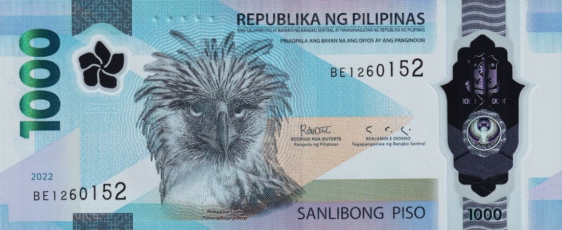 1,000 Philippine peso banknote (PHP), Philippines, polymer, 2022, front side